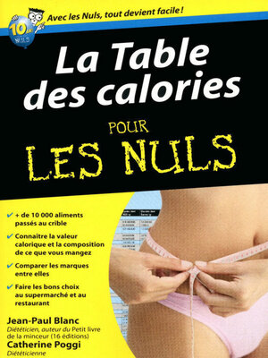 cover image of Table des calories Pour les Nuls
